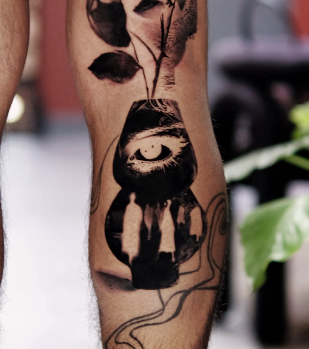 Tattoo by @maksim_patrick — blackwork, surrealism