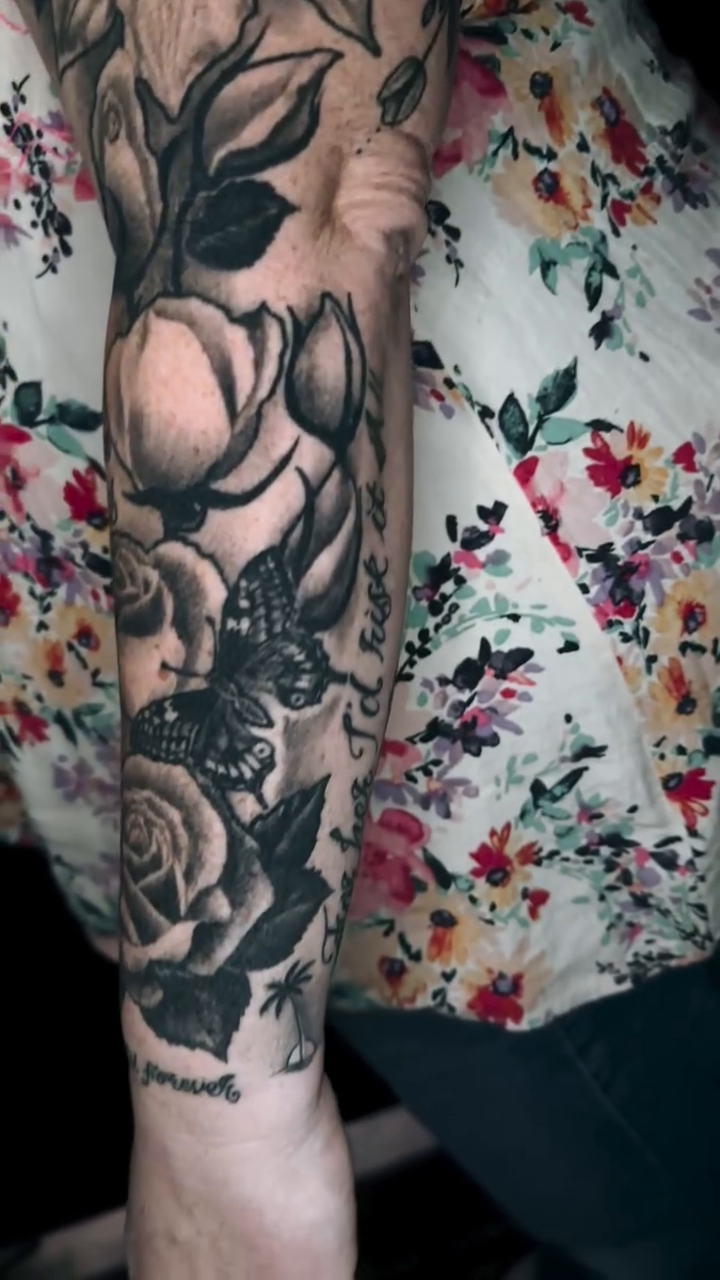 Tattoo by @andrewmontoyatattoo — realism, black_and_grey