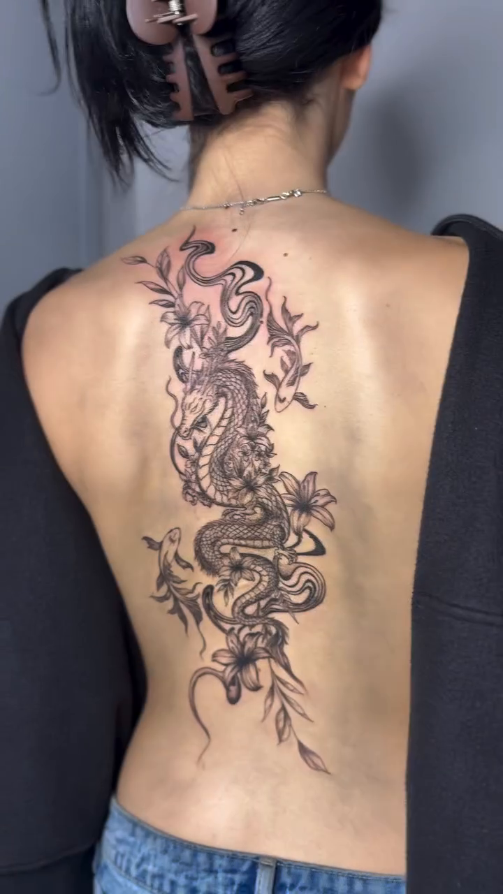 Tattoo by @hypnot.ink — japanese_irezumi, black_and_grey