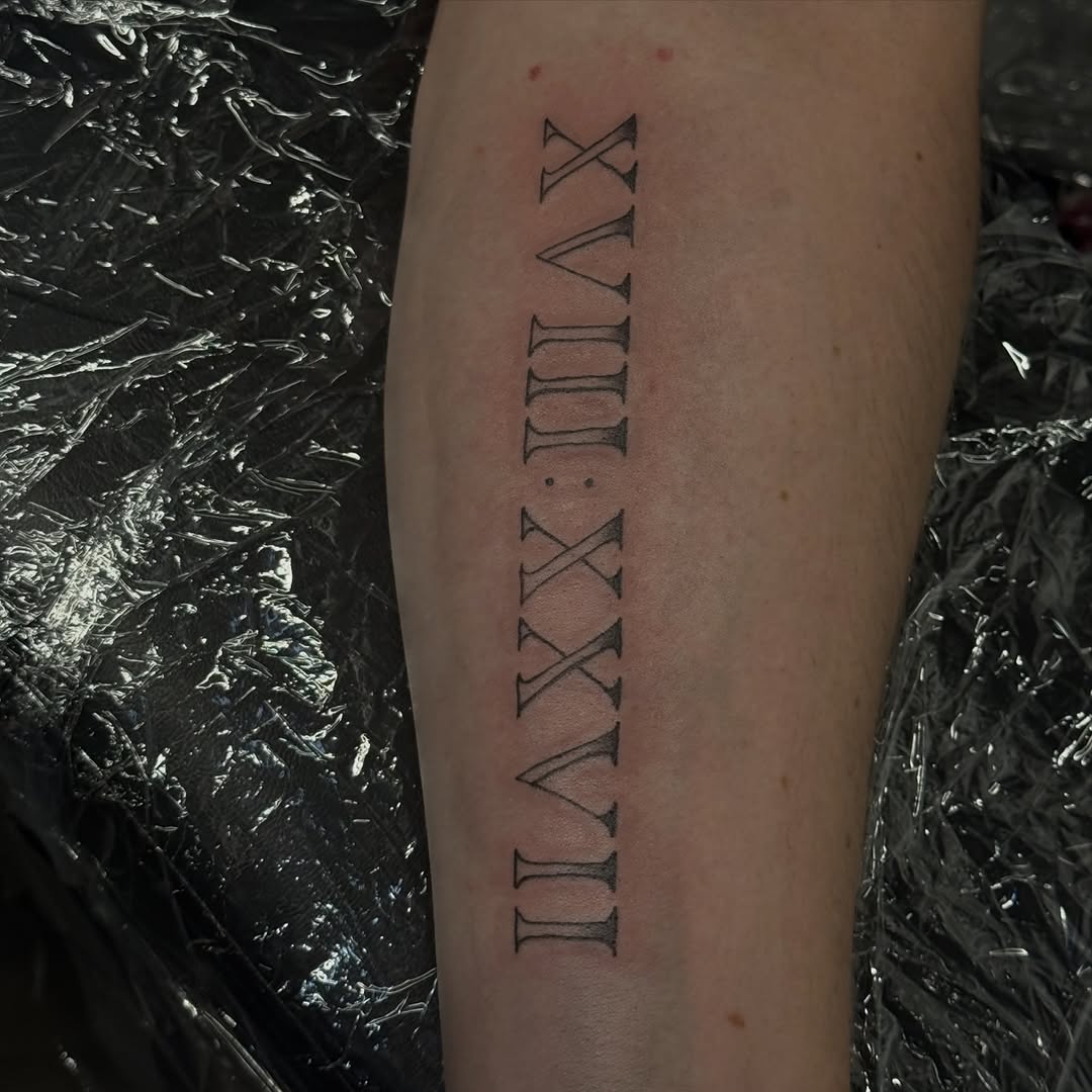 Tattoo by @stabsbysam โ lettering_script, fine_line