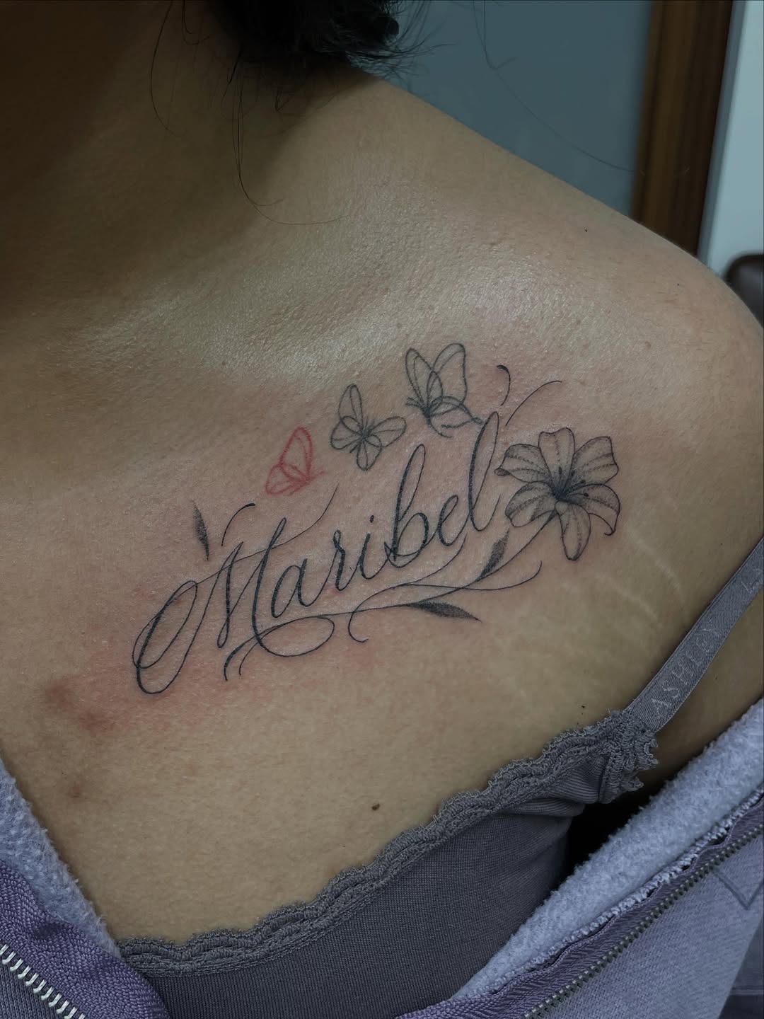Tattoo by @dom.tattoos โ lettering_script, fine_line