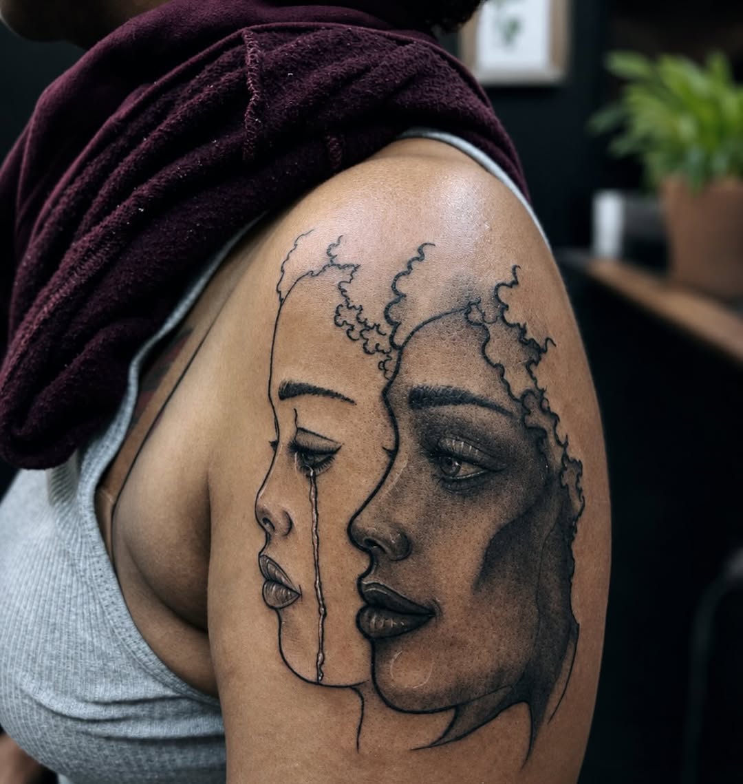 Tattoo by @angeljimeneztattoos — black_and_grey, realism
