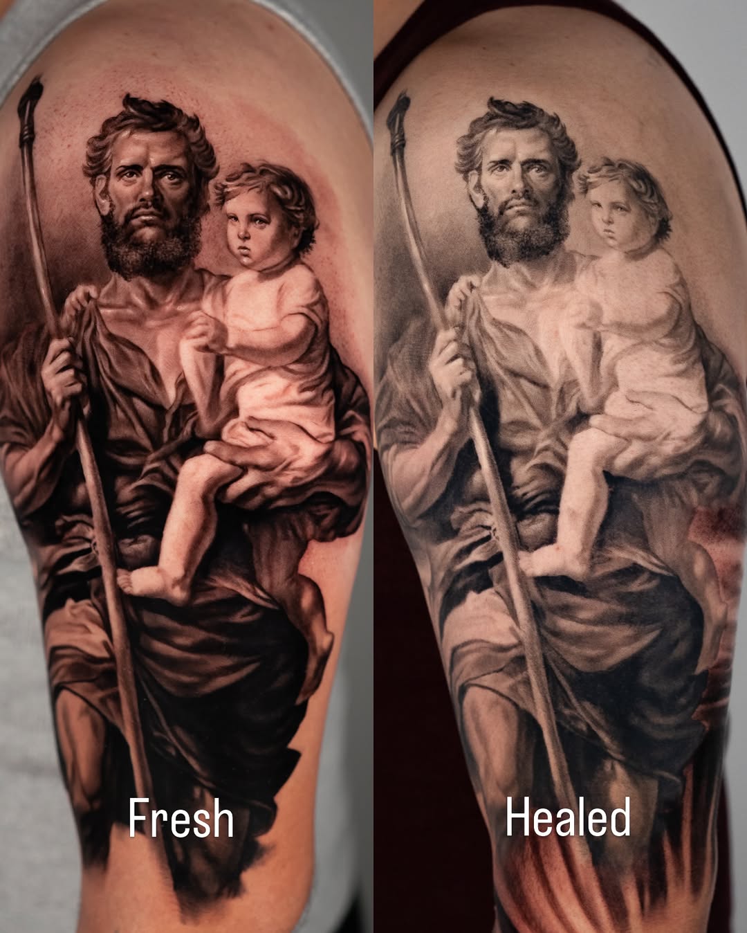 Tattoo by @gionastarace_tattoo โ realism, black_and_grey