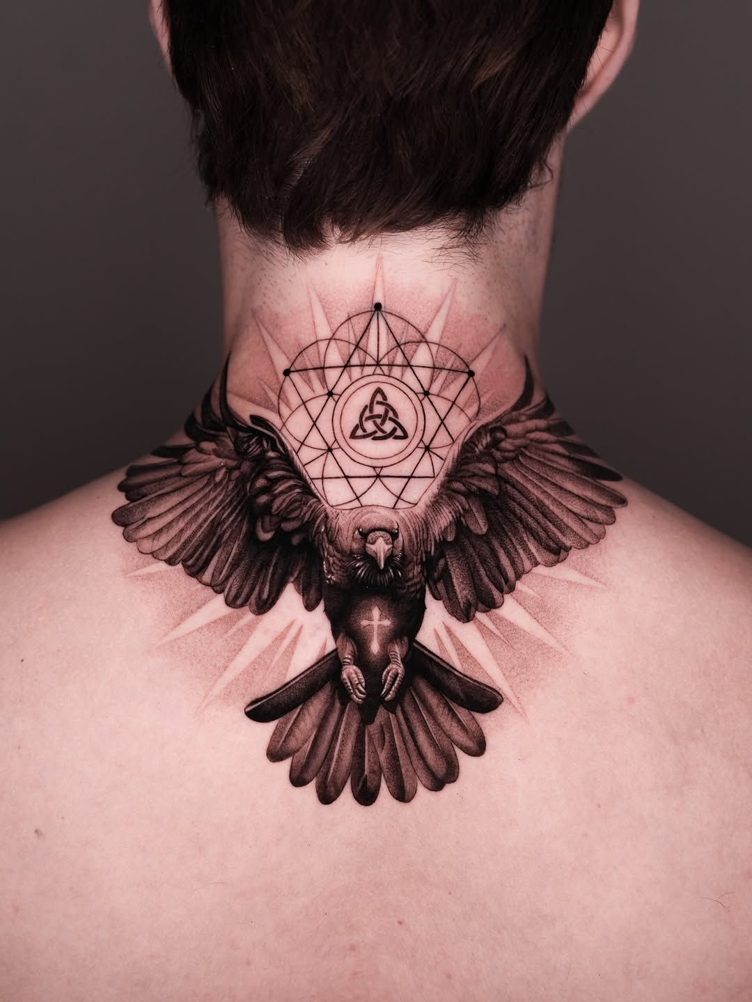 Tattoo by @tattooist_steven โ black_and_grey, geometric