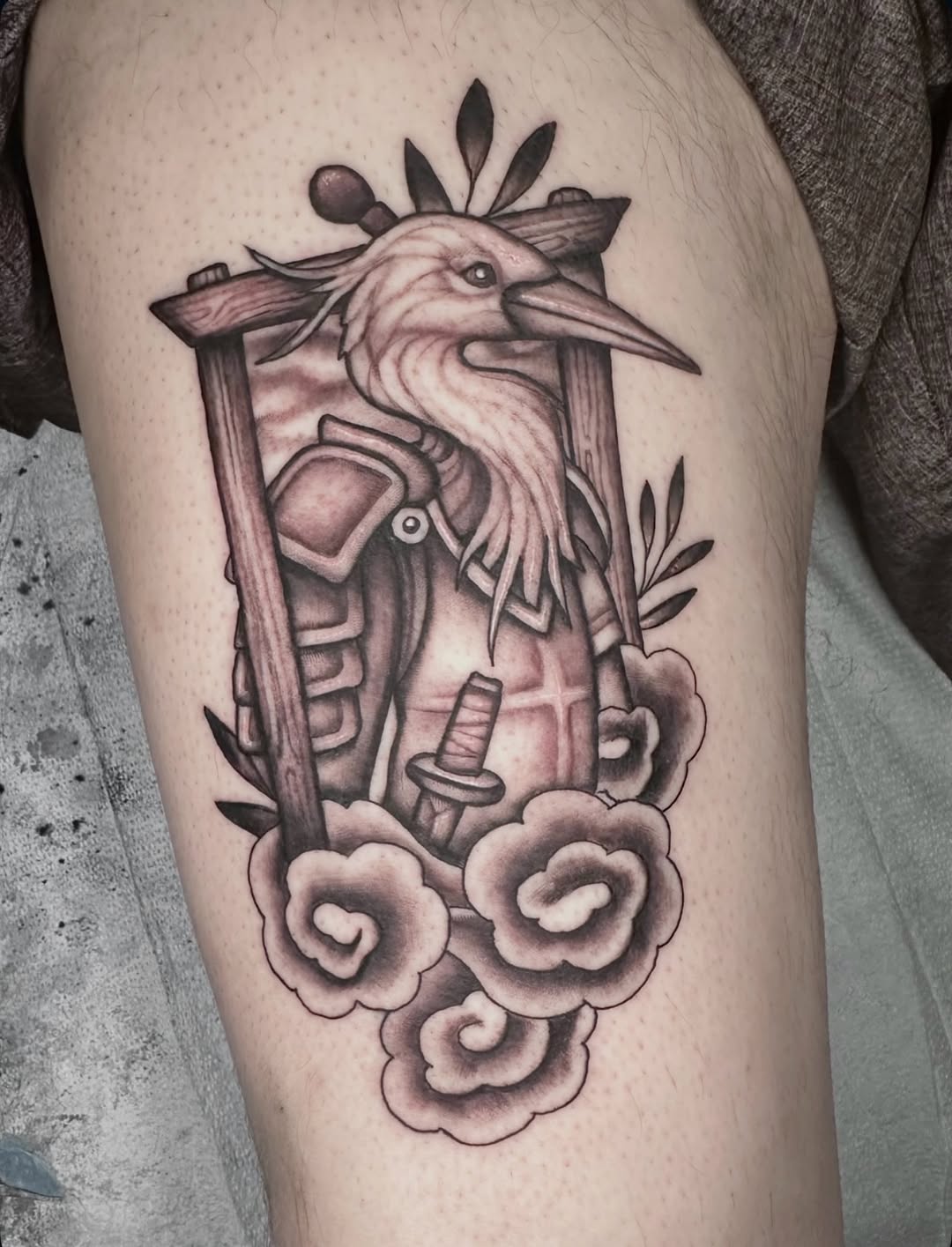 Tattoo by @feraleyes — black_and_grey, realism
