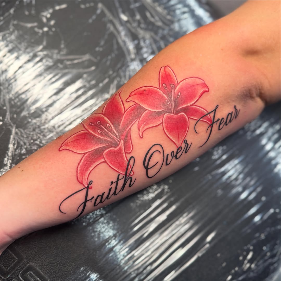 Tattoo by @ashrosetattoos — lettering_script
