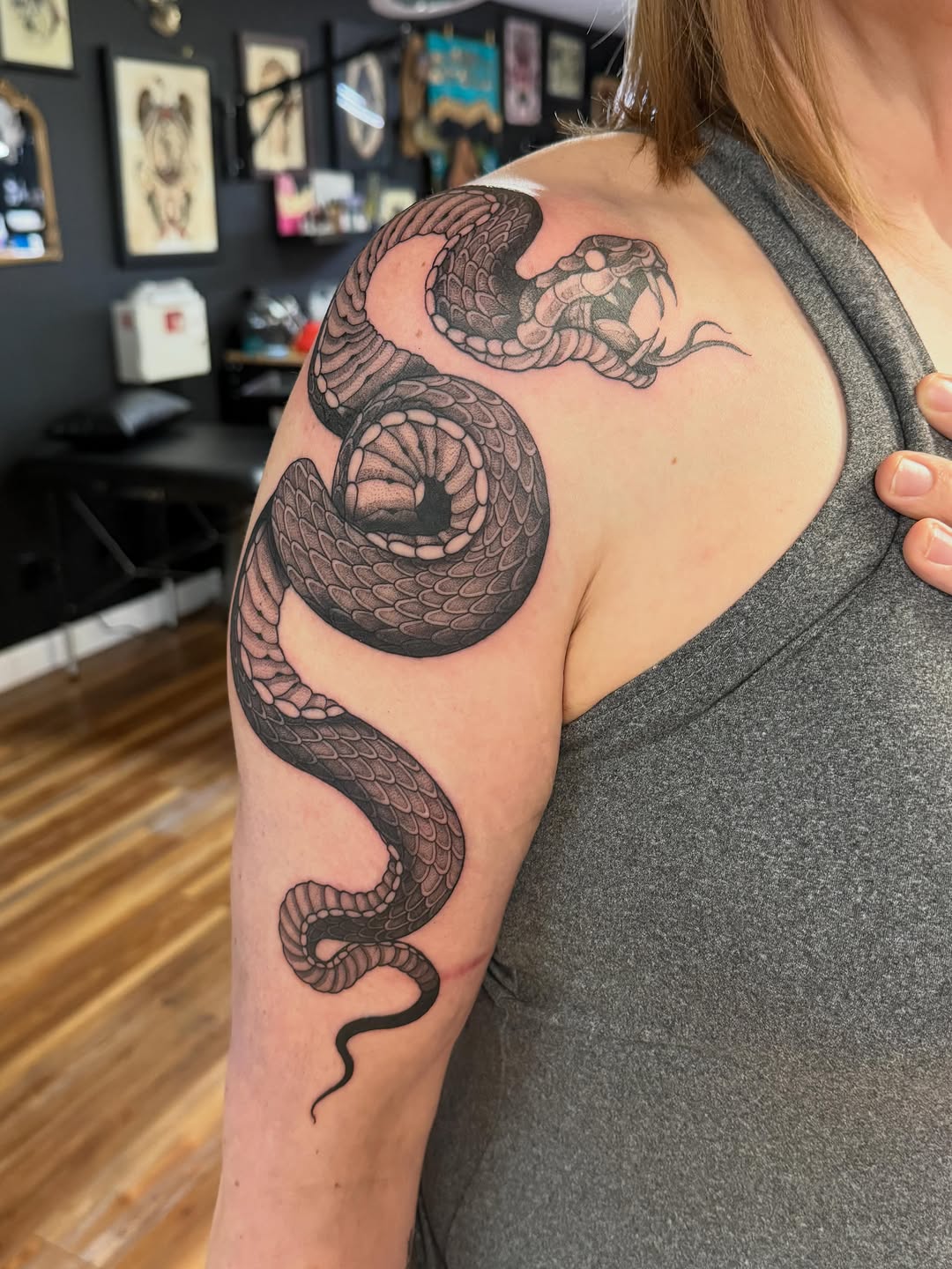 Tattoo by @katiestacytattoo — black_and_grey
