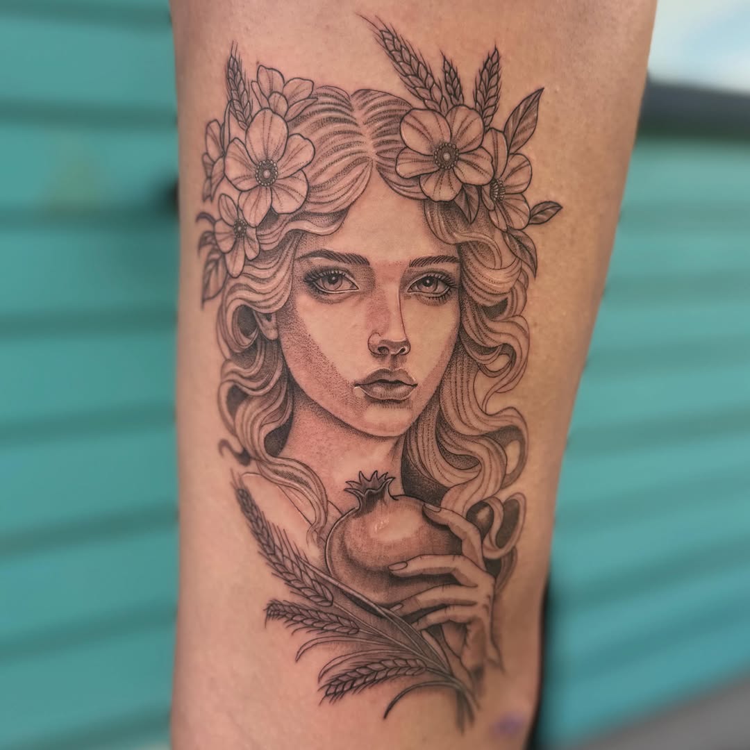 Tattoo by @lesleahipp_tattoo — realism, black_and_grey
