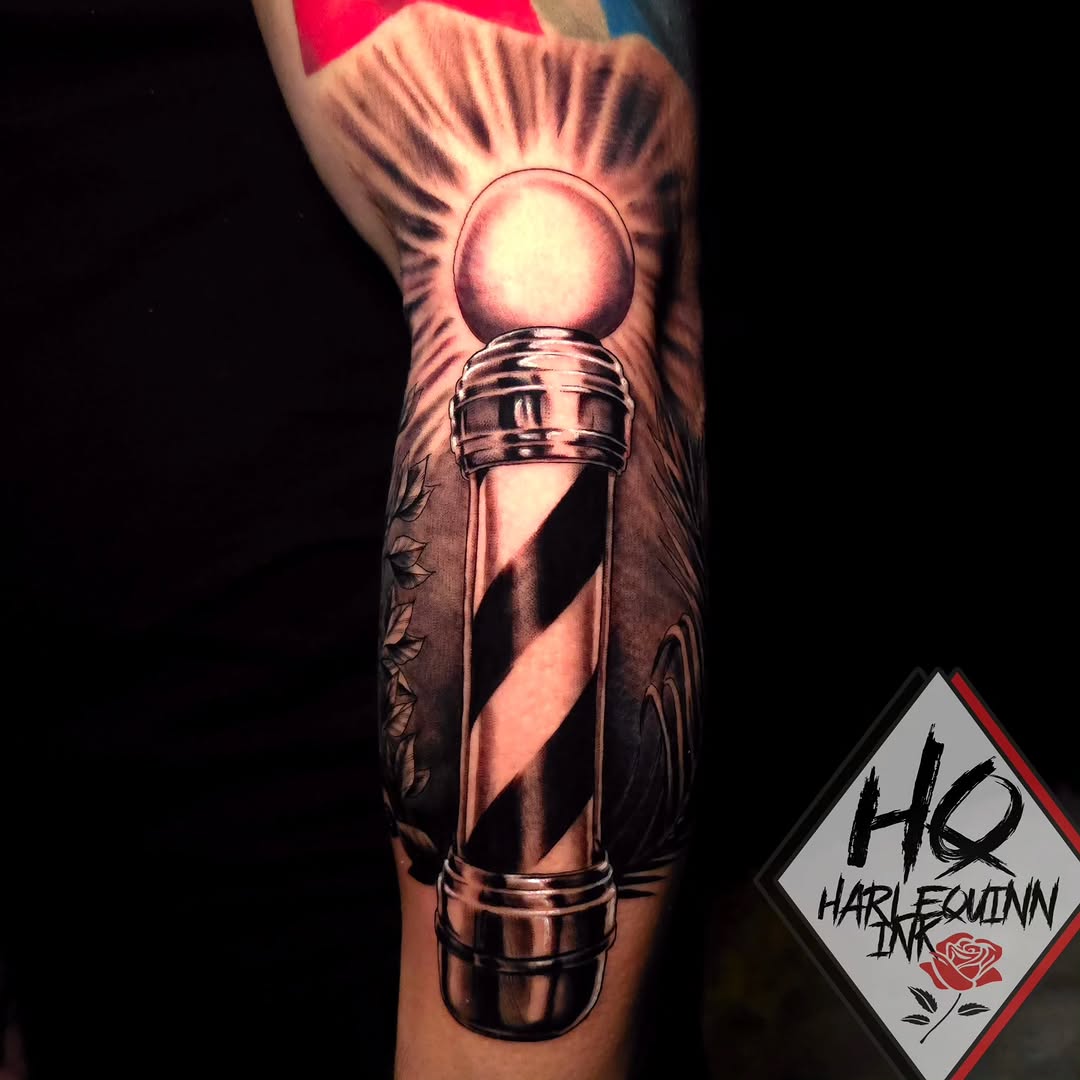 Tattoo by @harlequinn_ink — realism, black_and_grey
