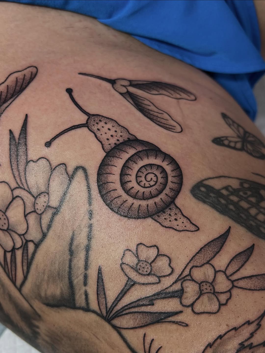 Tattoo by @alyssadragetattoo — illustrative, black_and_grey