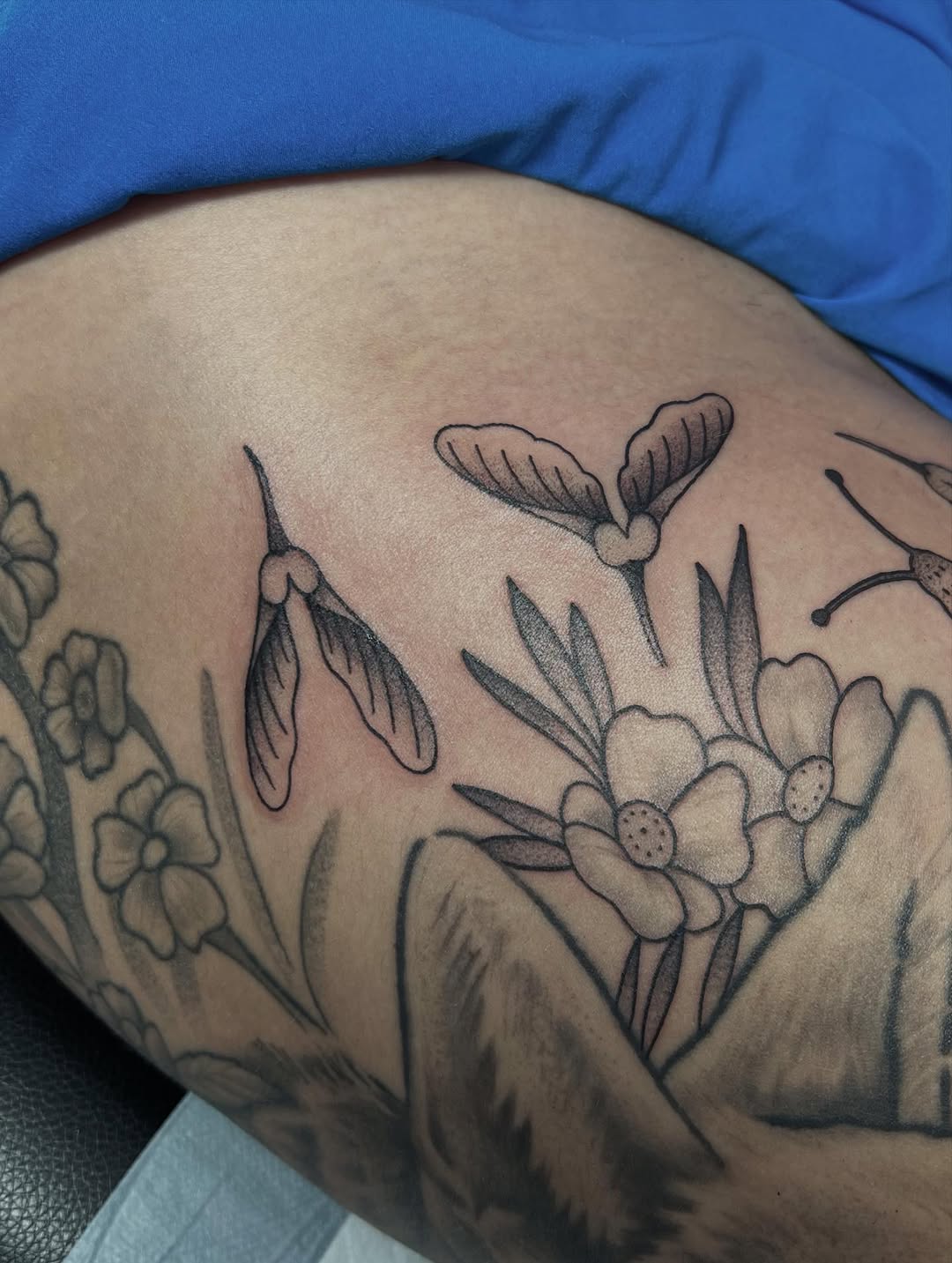 Tattoo by @alyssadragetattoo — illustrative, black_and_grey