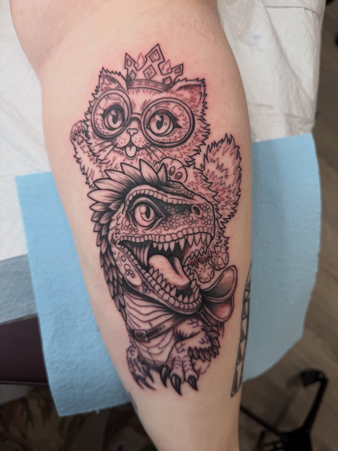 Tattoo by @tylerjewetttattoos — new_school, black_and_grey