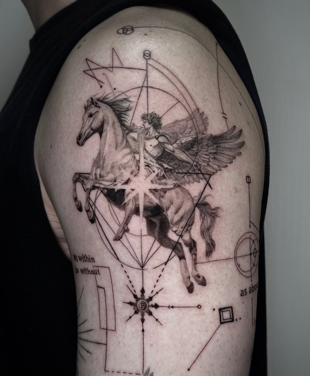 Tattoo by @tapz.zzz — realism, geometric