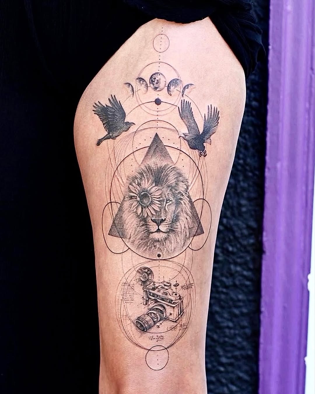 Tattoo by @linsey_tattooer β realism, geometric