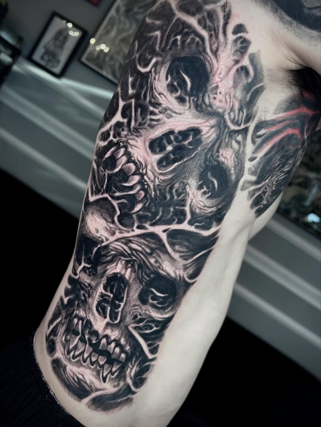 Tattoo by @blaggy__black — realism, black_and_grey