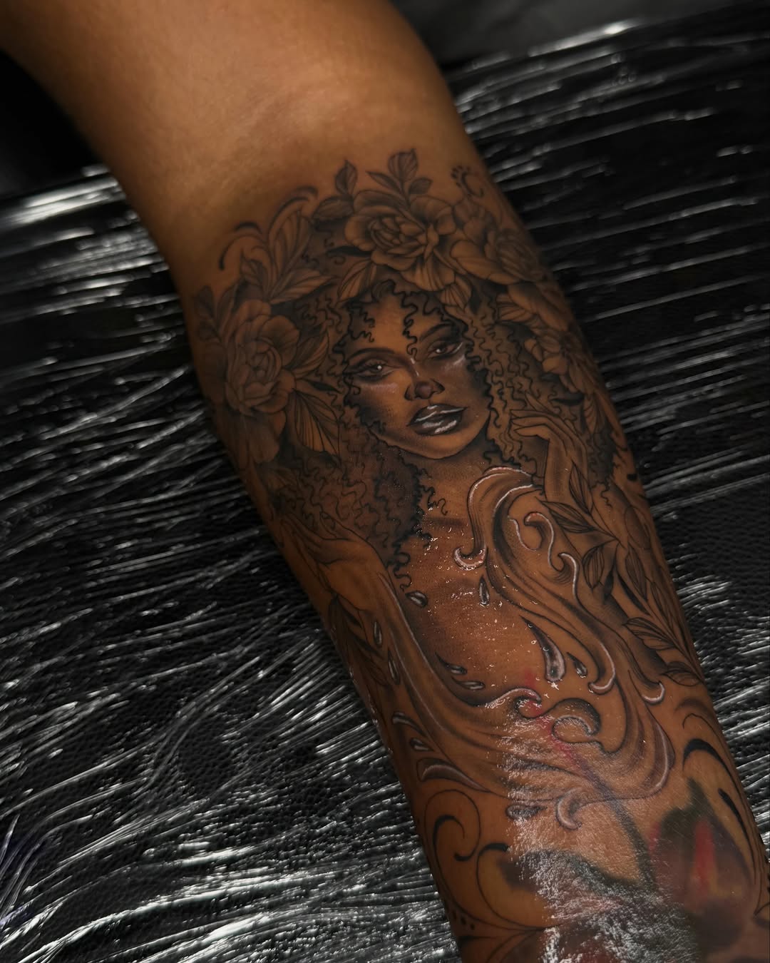 Tattoo by @tattedbytrinn — realism, black_and_grey