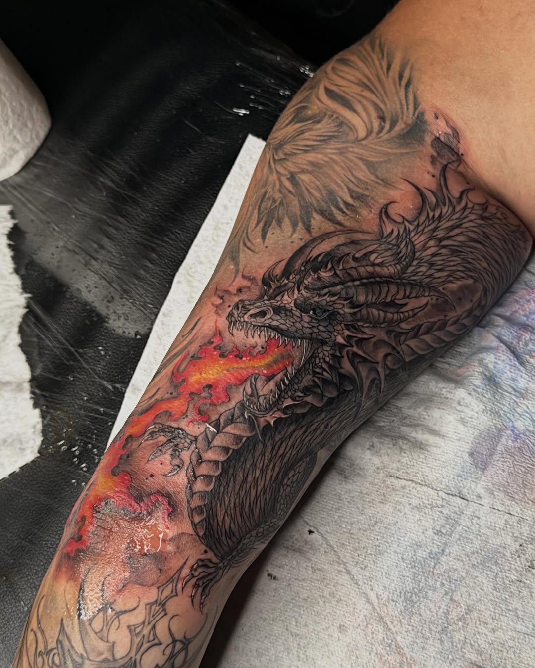 Tattoo by @tattedbytrinn — realism, black_and_grey