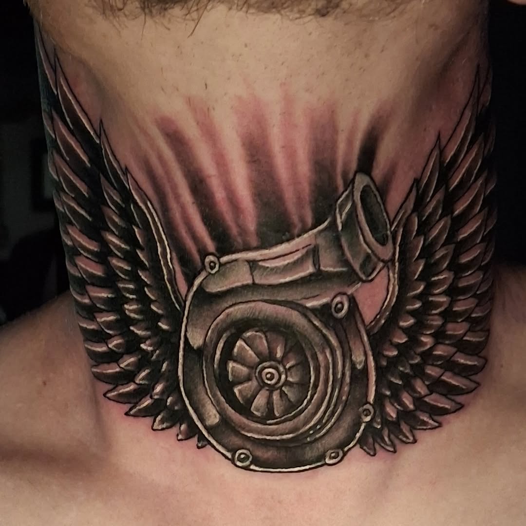 Tattoo by @tattoodaveatlivingcanvastattoo — realism, black_and_grey