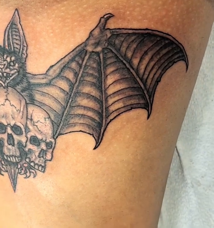 Tattoo by @fricke_tattoo — dark_realism, black_and_grey