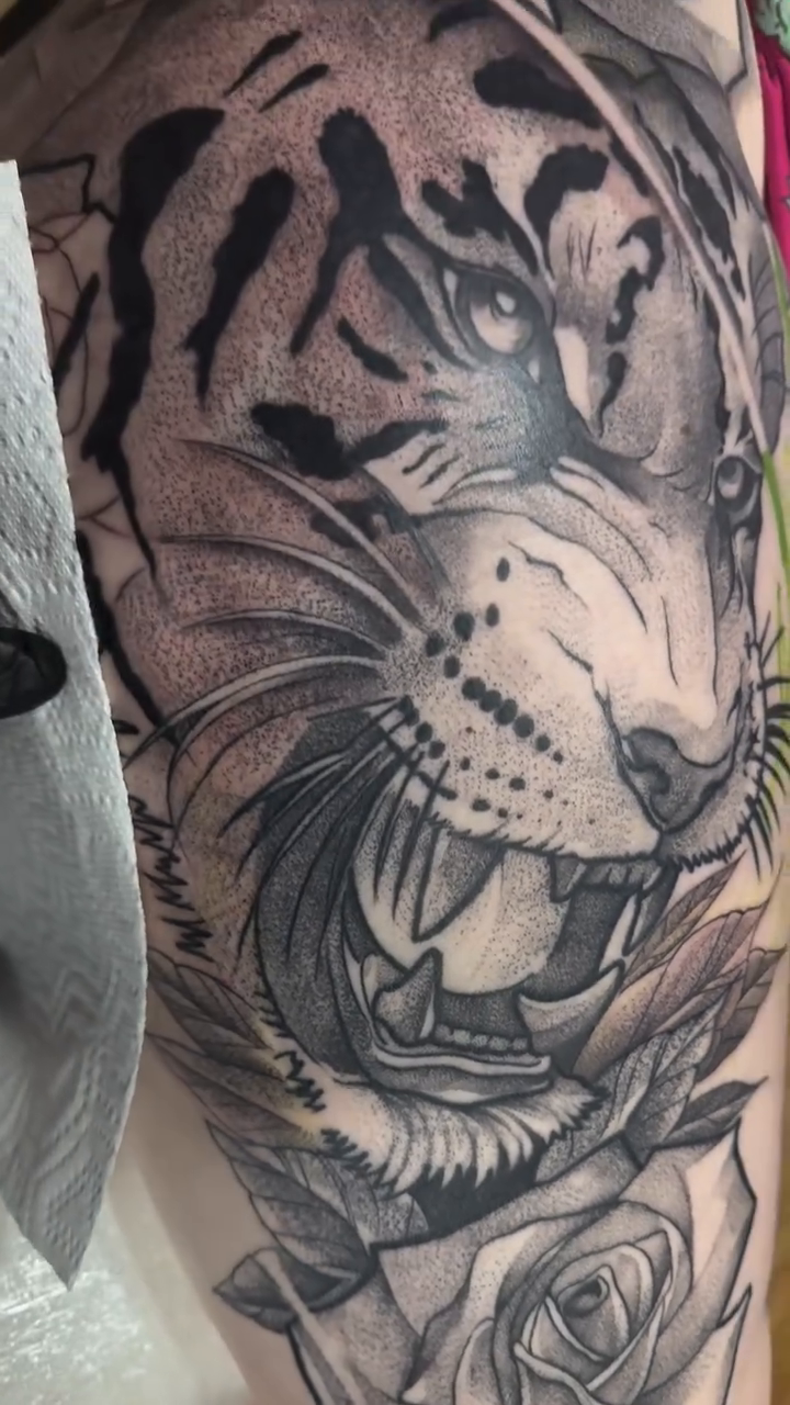 Tattoo by @scottys_ink315 — realism, dotwork