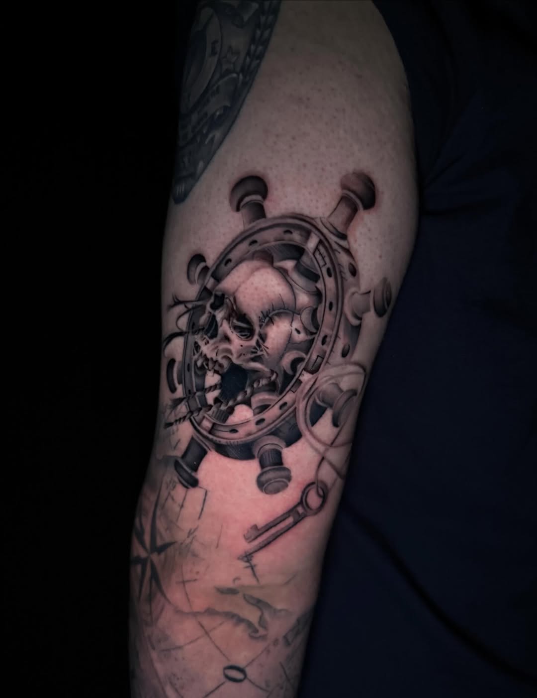 Tattoo by @d_goddess_tattoos — realism, black_and_grey