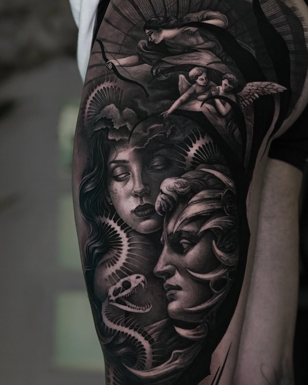 Tattoo by @saranieto_ โ black_and_grey, realism