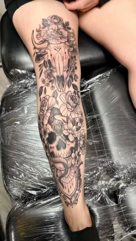 Tattoo by @inkbykg — black_and_grey, realism