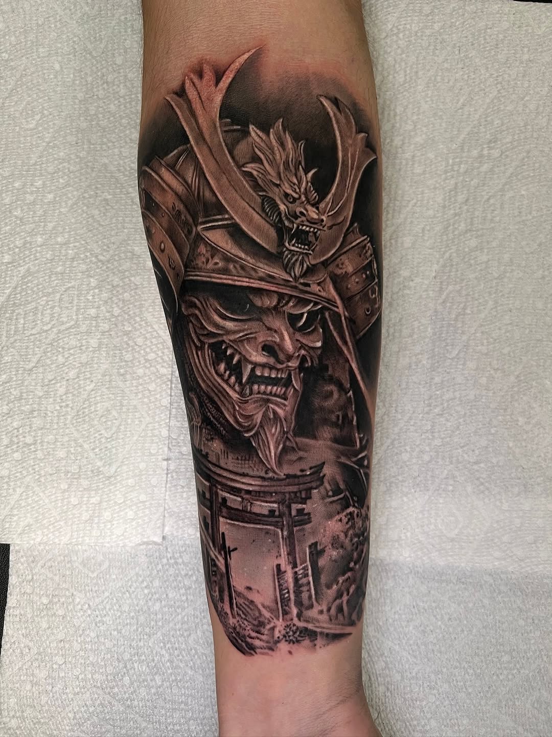 Tattoo by @coreyclarktattoos — black_and_grey, realism
