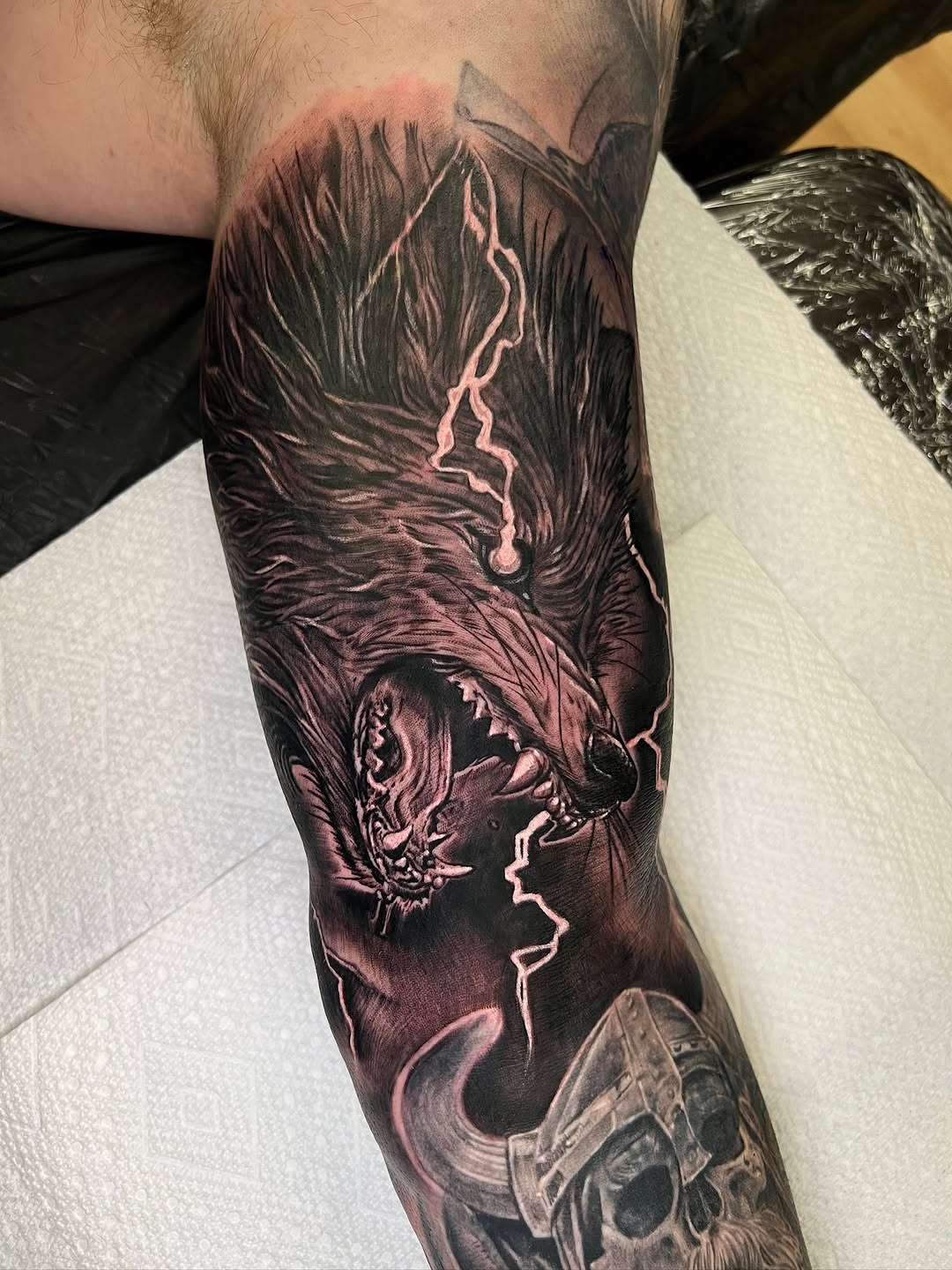 Tattoo by @coreyclarktattoos — realism, black_and_grey
