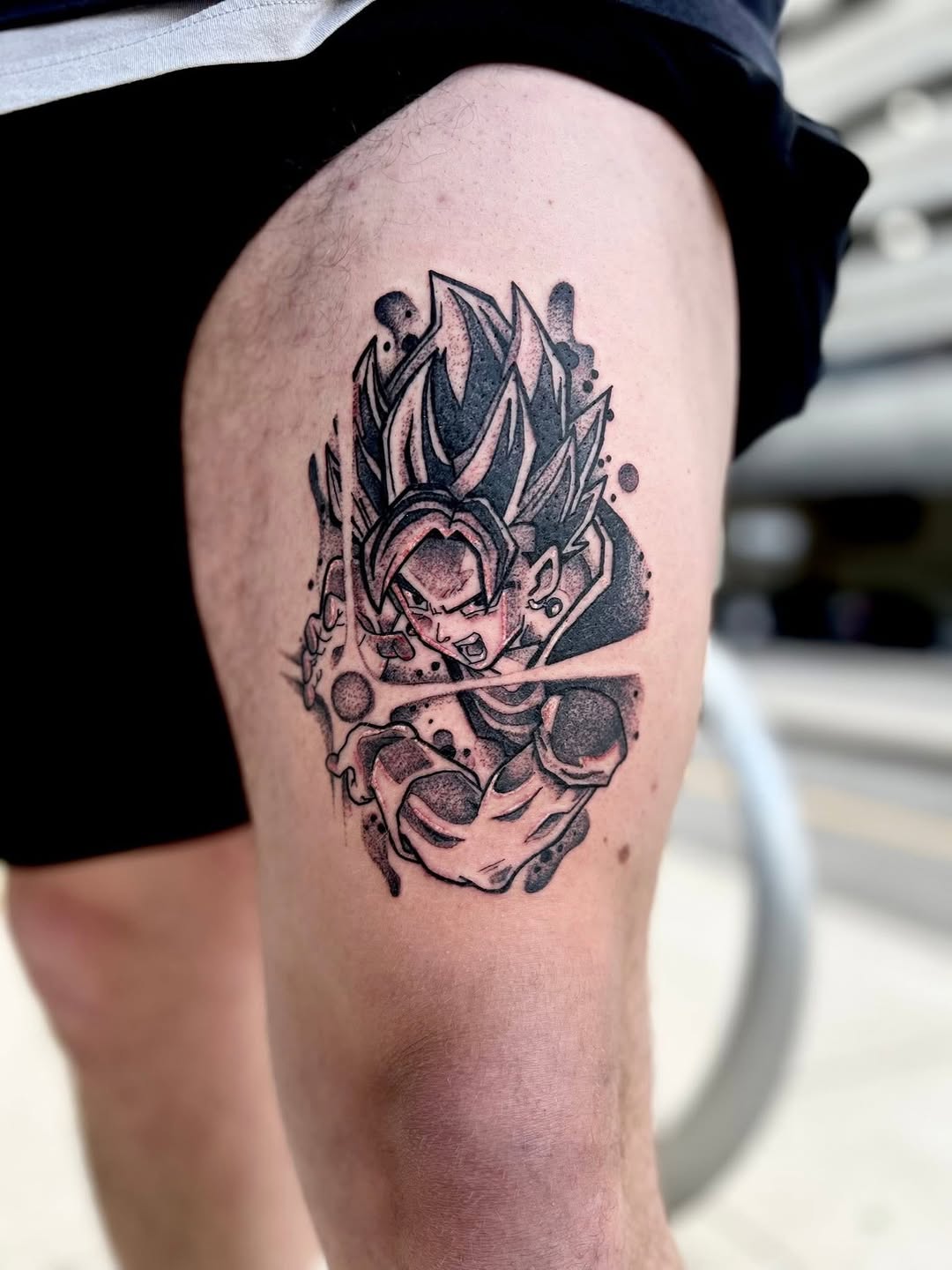 Tattoo by @andrewwatkinstattoos — anime, blackwork