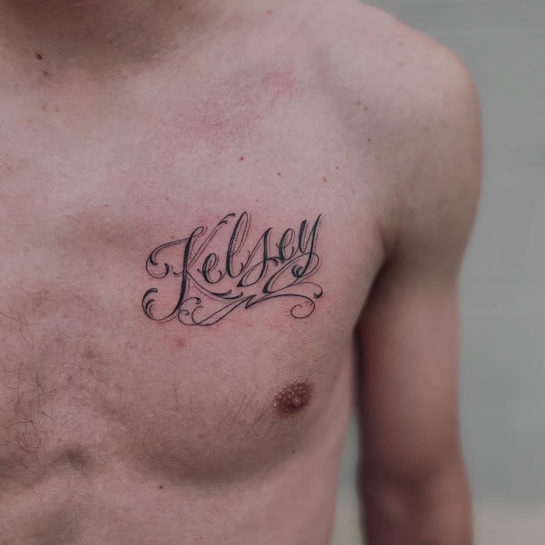 Tattoo by @cxvlba — lettering_script, fine_line