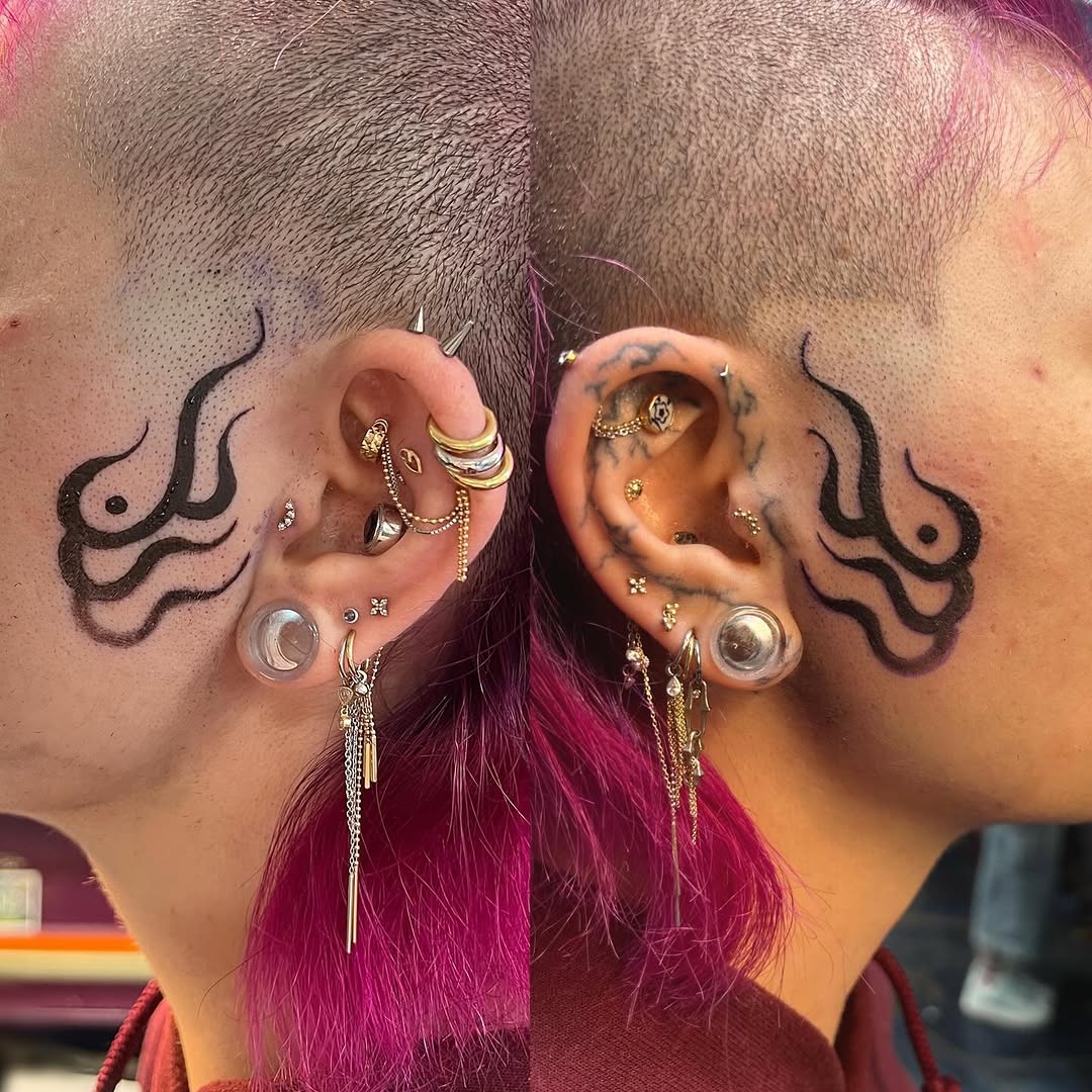 Tattoo by @seaninyourhead — blackwork