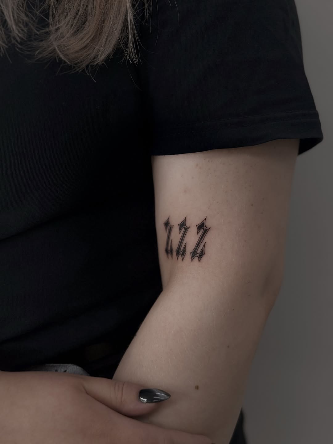 Tattoo by @romanova.skinart — lettering_script