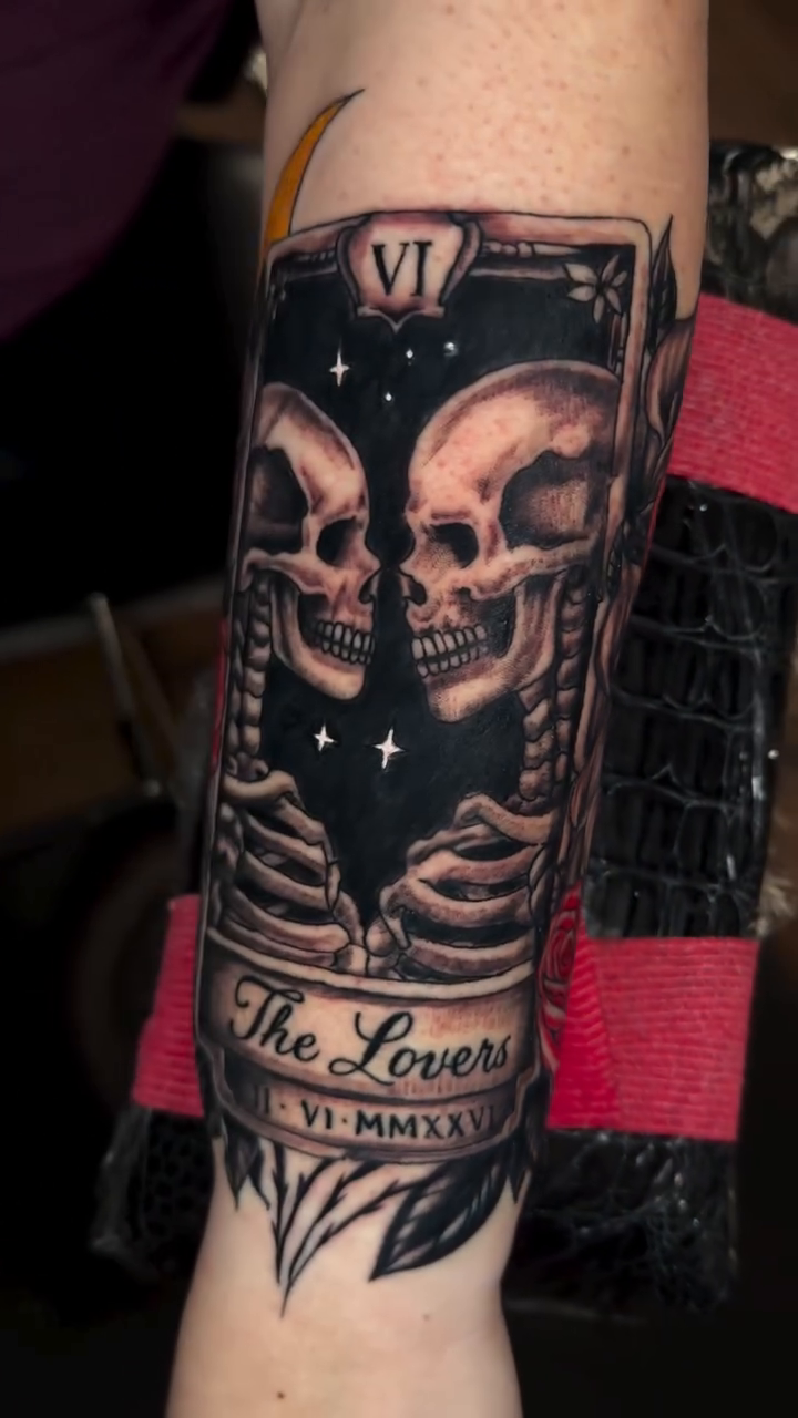 Tattoo by @andrewmontoyatattoo — dark_realism, trash_polka