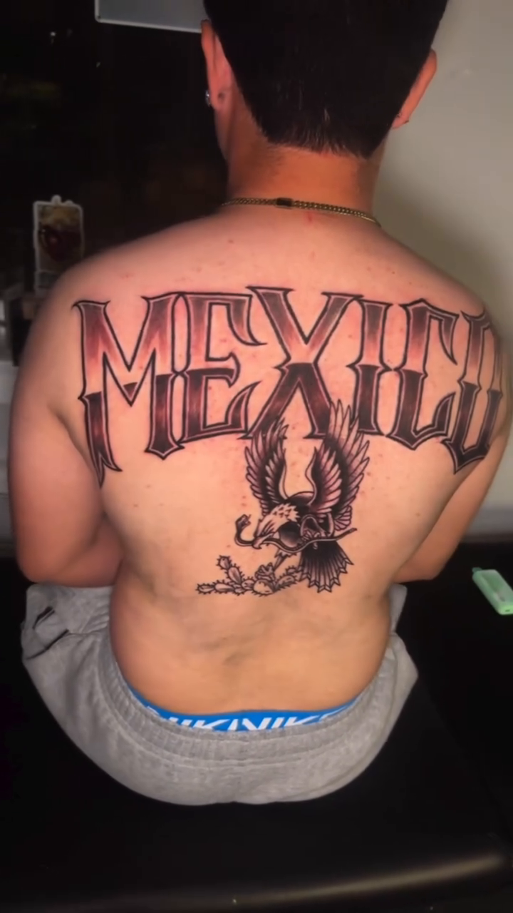 Tattoo by @tattyourface โ lettering_script, chicano