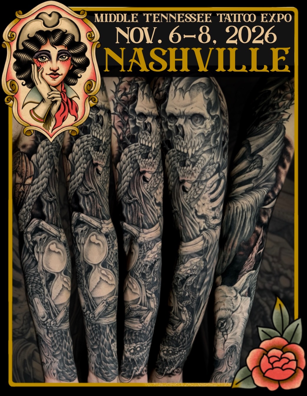 Tattoo by @skerrybrownie — black_and_grey, realism