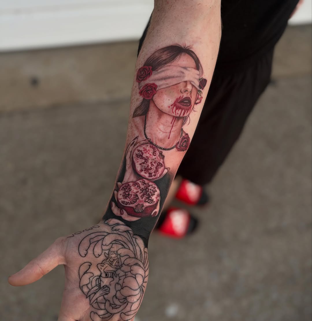 Tattoo by @dandelion.roses โ realism, dark_realism