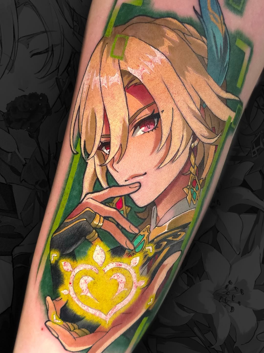 Tattoo by @tashy.arts — anime, fine_line