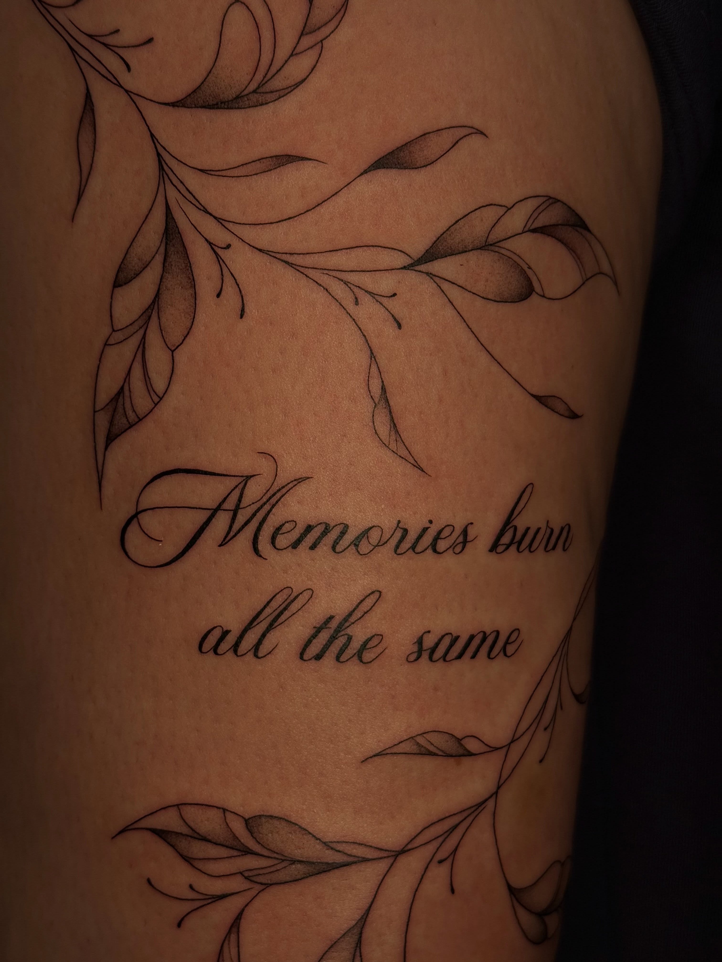 Tattoo by @inkedbyjulia โ lettering_script, fine_line