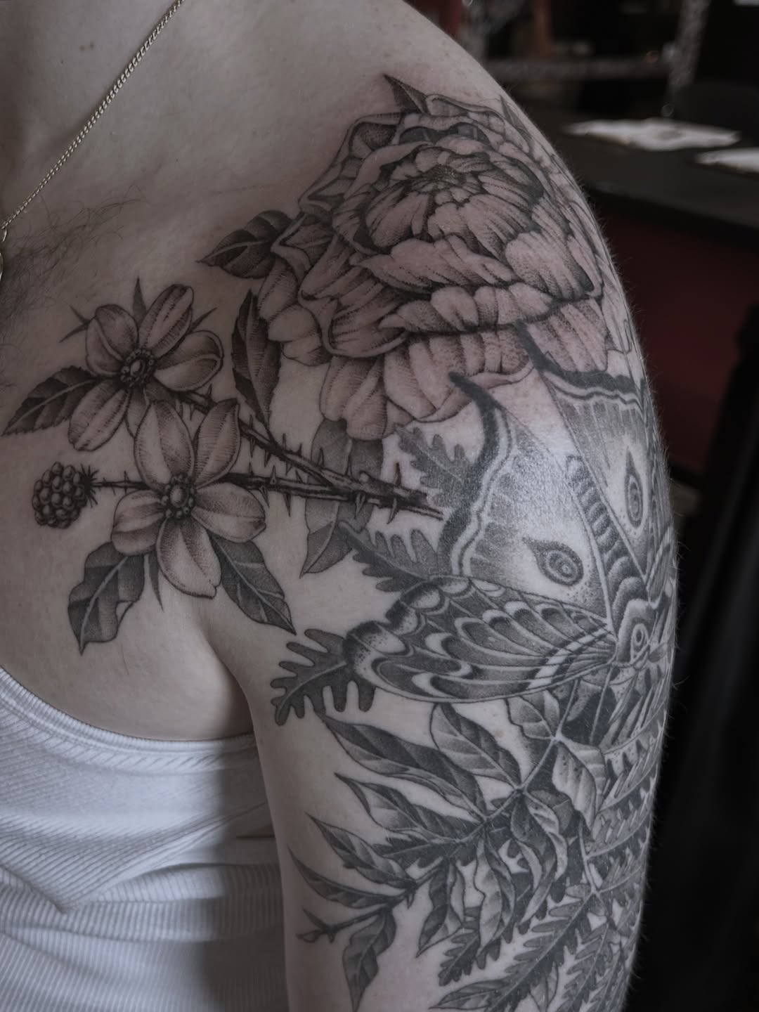 Tattoo by @takomanink — black_and_grey