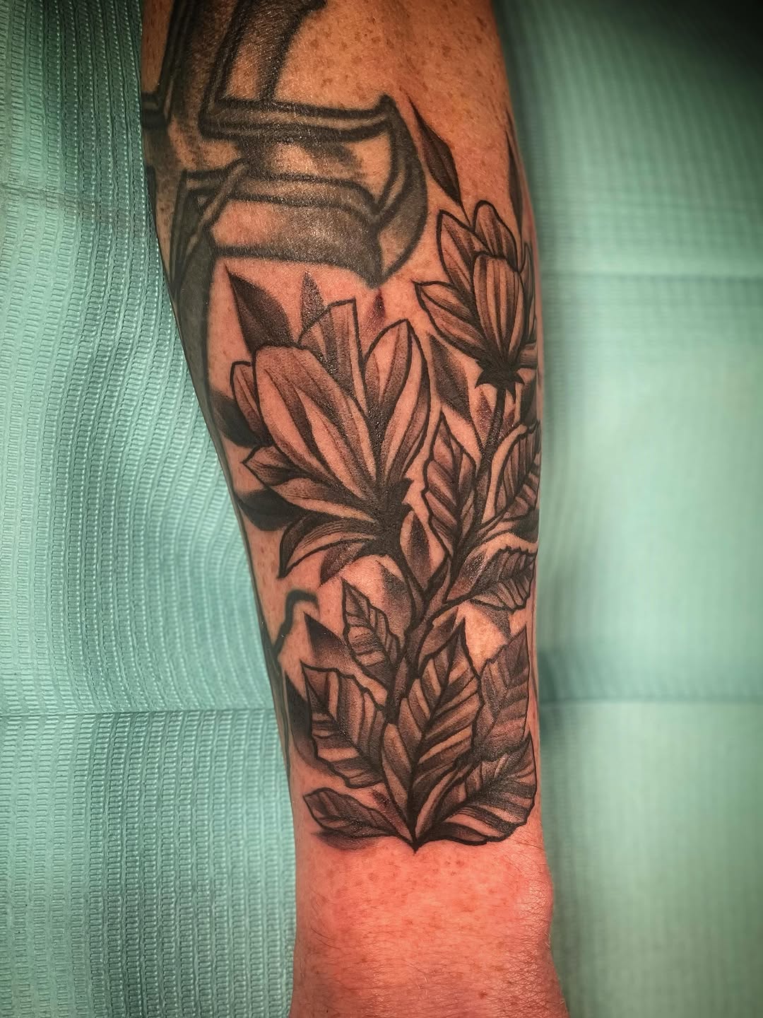 Tattoo by @chriskleeartist — black_and_grey