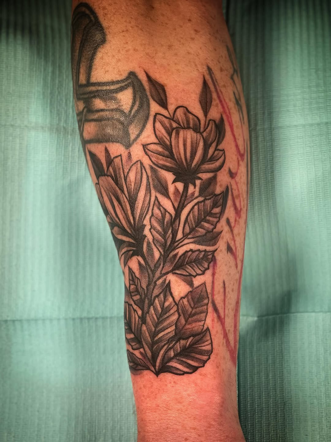 Tattoo by @chriskleeartist — black_and_grey