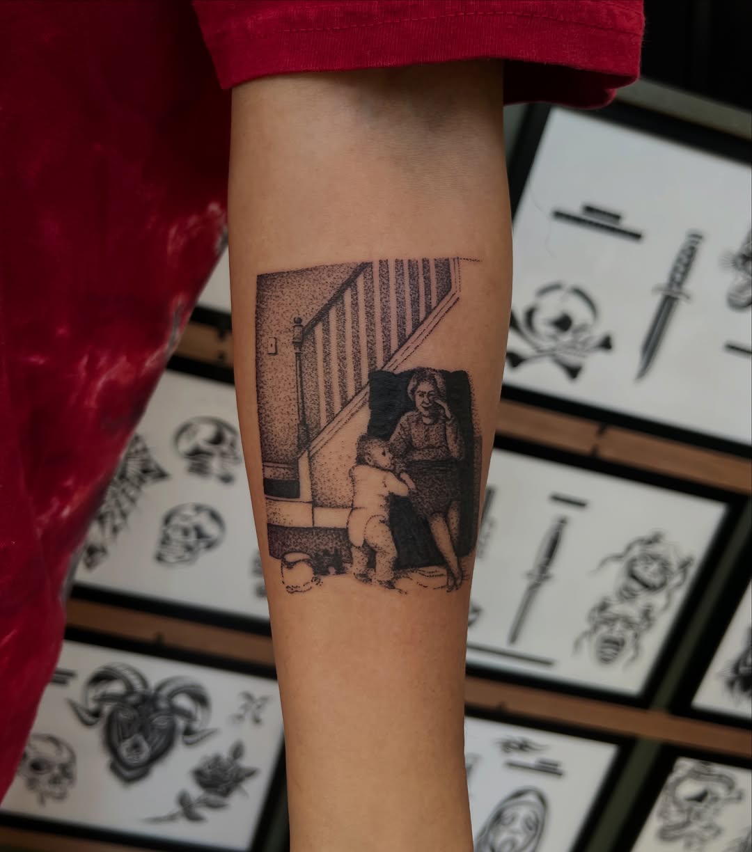 Tattoo by @syrenbier — dotwork, illustrative