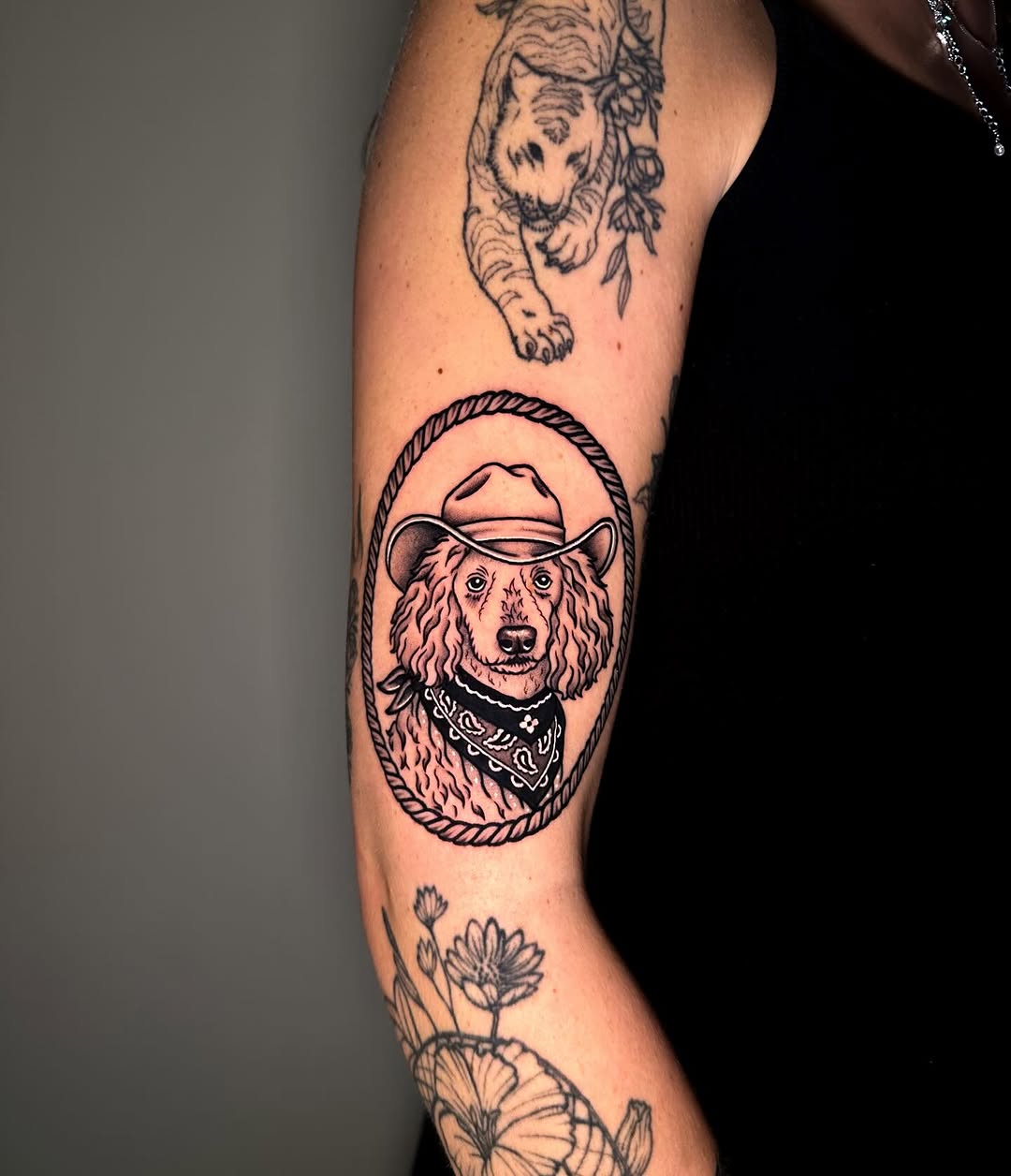 Tattoo by @gabbytolley_ink — illustrative, black_and_grey