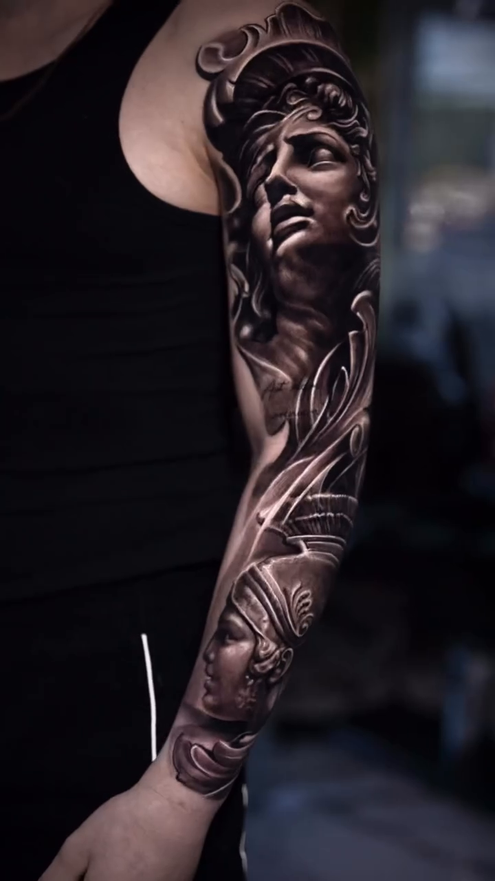 Tattoo by @4evertattoo_ink β realism, black_and_grey