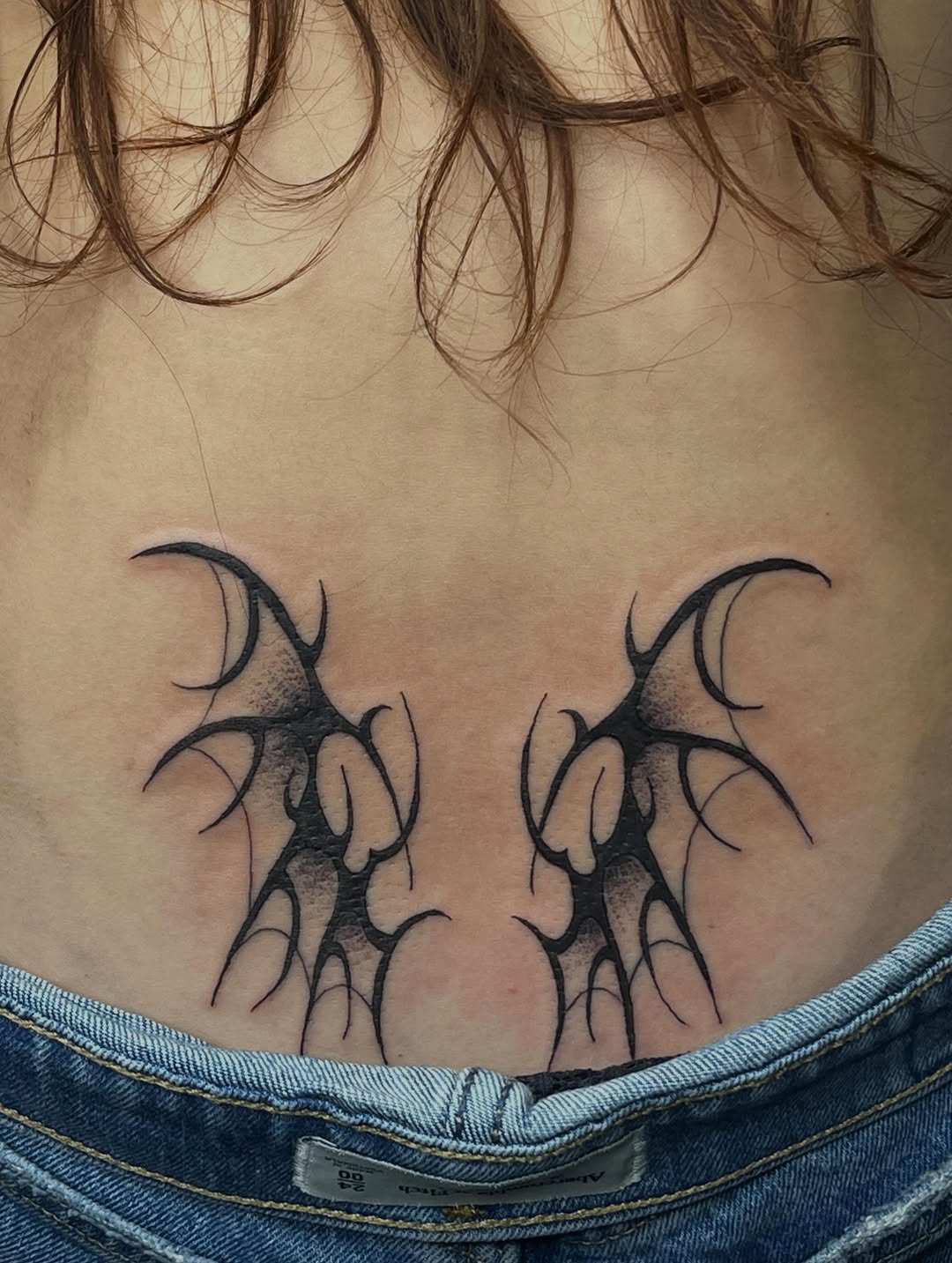 Tattoo by @adderallines — blackwork