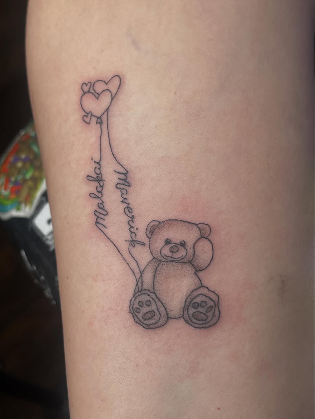 Tattoo by @adderallines — lettering_script, black_and_grey