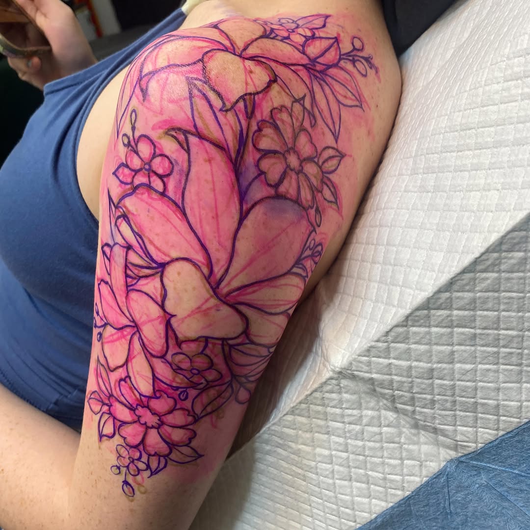 Tattoo by @lady_lively — illustrative, fine_line