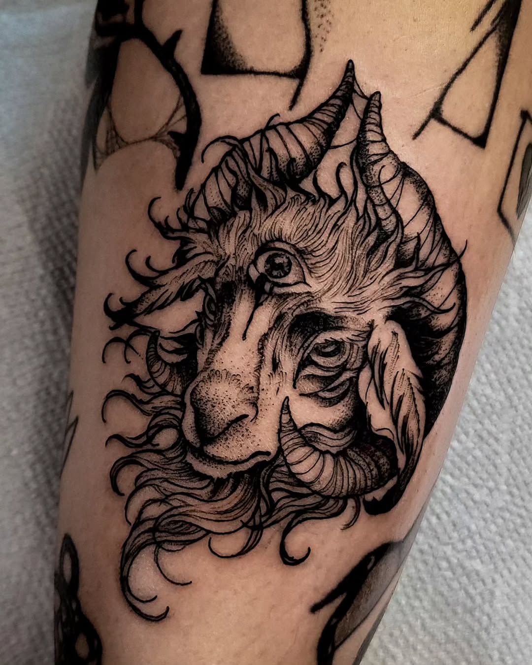 Tattoo by @batsflesh — blackwork, illustrative