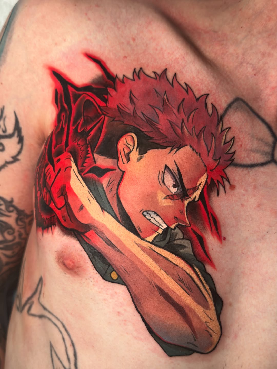 Tattoo by @lesha.misho — anime, trash_polka